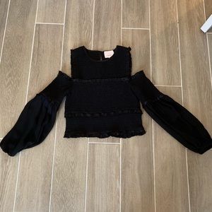 Cute cut out shoulder blouse